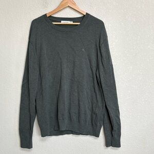 Calvin Klein Men’s XL Dark Green Cotton Crewneck Sweater